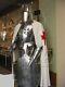 Medieval Knight Suit Of Armor Templar Combat Full Body Armour With Stand