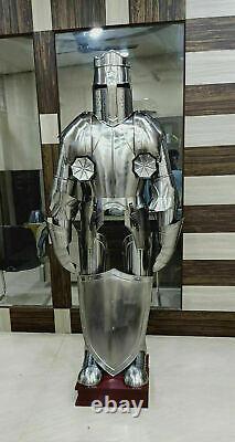 Medieval Knight Suit Of Armor Templar Combat Full Body Armour With Stand AR01