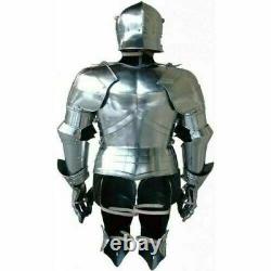 Medieval Knight Suit Of Armor Wearable Crusader Gothic Larp Armor Sallet Helmet