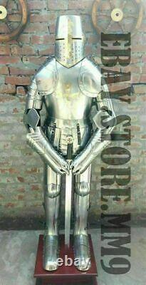 Medieval Knight Suit Of Full Body Armor Stainless Steel Templar Combat Armor SCA