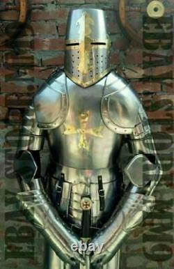 Medieval Knight Suit Of Full Body Armor Stainless Steel Templar Combat Armor SCA