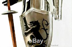 Medieval Knight Suit Of Full Body Armour Stainless Steel Templar Combat gift