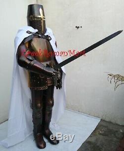 Medieval Knight Suit Of Templar Armor Combat Full Body Armour by greekromanmart
