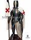 Medieval Knight Suit Of Templar Armor WithSword Combat Full Body Armor Stand