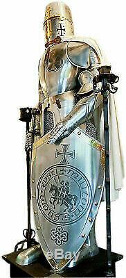 Medieval Knight Suit Of Templar Armor WithSword Combat Full Body Armour