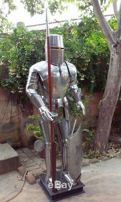 Medieval Knight Suit Of Templar Armour Combat Full Body Armour With Spear