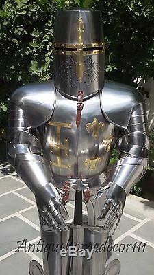 Medieval Knight Suit Of Templar Toledo Armor Combat Full Body Armour With Sword