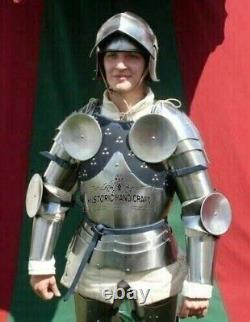 Medieval Knight Suit of 16th Century Larp Half Body Armor Lady Silver Armor