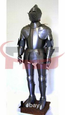 Medieval Knight Suit of Armor 15th Century Combat Full Body Armor suit With Base