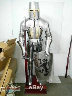 Medieval Knight Suit of Armor 15th Century Combat Full Body Armour shield