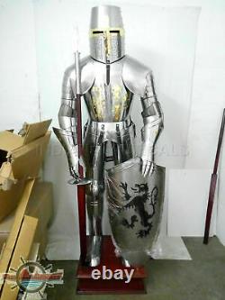 Medieval Knight Suit of Armor 15th Century Combat Steel Full Body Armour shield