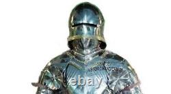 Medieval Knight Suit of Armor 16th Century Larp Full Body Armor Suit Silver