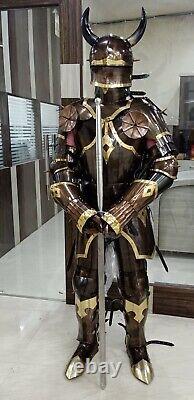 Medieval Knight Suit of Armor Ancient Wearable Full Body Costume Halloween Gift