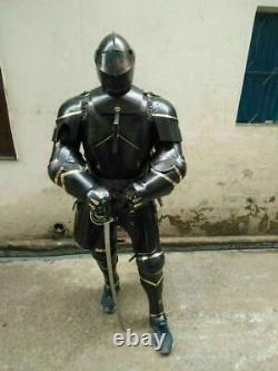 Medieval Knight Suit of Armor Combat Full Body Armor Black Knight Wearable