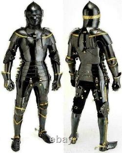 Medieval Knight Suit of Armor Combat Full Body Armor Black Knight Wearable