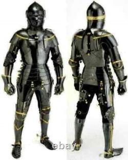 Medieval Knight Suit of Armor Combat Full Body Armor Black Knight Wearable