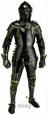 Medieval Knight Suit of Armor Combat Full Body Armor Black Knight Wearable