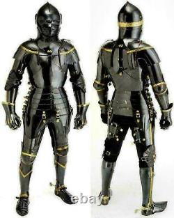 Medieval Knight Suit of Armor Combat Full Body Armour Black Knight Wearable