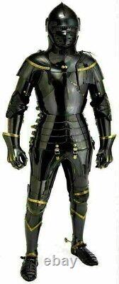 Medieval Knight Suit of Armor Combat Full Body Armour Black Knight Wearable gift