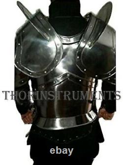 Medieval Knight Suit of Armor Half Body Armor Suit 18 gauge Gothic Half Suit of