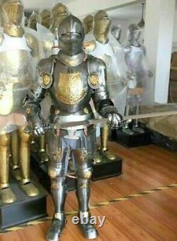 Medieval Knight Suit of Armor Horn Helmet Armour full body armor Halloween gift