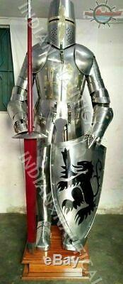 Medieval Knight Suit of Armor Medieval Combat Full Body Armour Suit With Stand