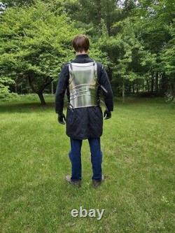 Medieval Knight Suit of Armor, Steel Chest Plate, 18g Steel