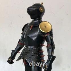 Medieval Knight Suit of Armor Wearable Black Antique Full Body Armor Suit Larp