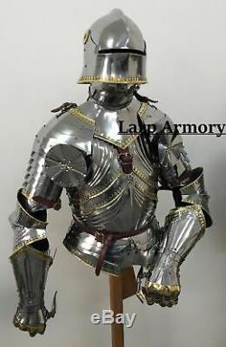 Medieval Knight Suit of Armor Wearable Halloween Costume With helmet Suit