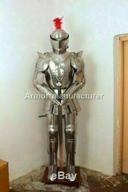 Medieval Knight Suit of Armor With Sword Combat Full Body Armour Stand