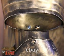 Medieval Knight Suit of Armor with Spear and Shield Handmade Iron Antique