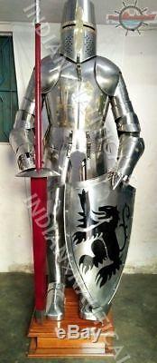 Medieval Knight Suit of Armour Combat Full Body Armour With Stand