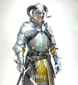 Medieval Knight Suit of Armour Horn Helmet Armour Full Body Armour