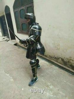 Medieval Knight Suit of Combat Full Body Armour Black Knight Wearable halloween