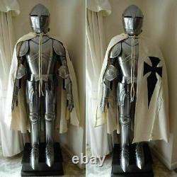 Medieval Knight Suit of Templar Armor WithTunic Combat Full Body Armour With Stand
