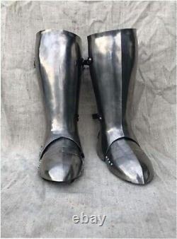 Medieval Knight Templar Armour Greaves & Shoes Battle Warrior Armour Leg Suit