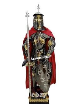 Medieval Knight Templar Suit Of Armor Steel Full Body Armor Halloween