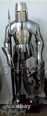 Medieval Knight Wearable Armor Knight Crusador Full Suit of Armour Stand