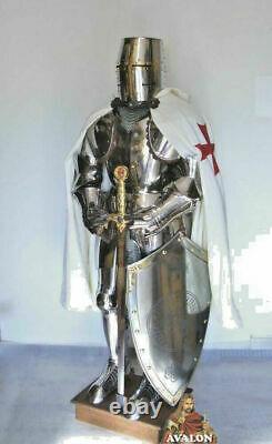 Medieval Knight Wearable Armor Suit Crusader Combat Full Body Armour with Sward