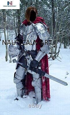 Medieval Knight Wearable Full Suit of Armor- LARP Custom Size Halloween Costume