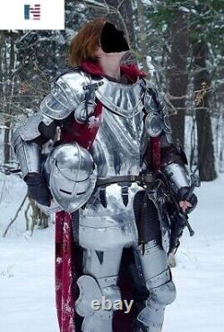 Medieval Knight Wearable Full Suit of Armor- LARP Custom Size Halloween Costume