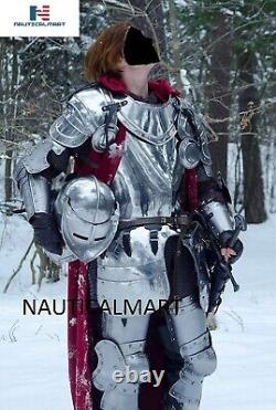 Medieval Knight Wearable Full Suit of Armor- LARP Custom Size Halloween Costume