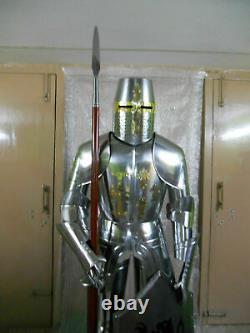 Medieval Knight Wearable Suit Of Armor Crusader Combat Full Body Armor LO24