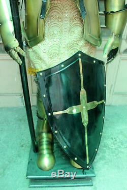 Medieval Knight Wearable Suit Of Armor Crusader Combat Full Body Armour AC01