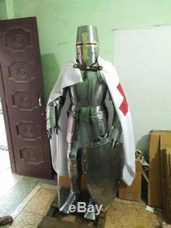 Medieval Knight Wearable Suit Of Armor Crusader Combat Full Body Armour AC02