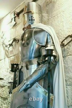 Medieval Knight Wearable Suit Of Armor Crusader Combat Full Body Armour AC03