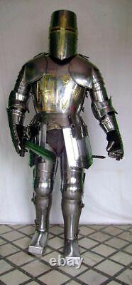 Medieval Knight Wearable Suit Of Armor Crusader Combat Full Body Armour AR17