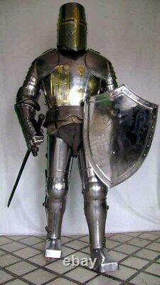 Medieval Knight Wearable Suit Of Armor Crusader Combat Full Body Armour AR17