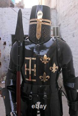 Medieval Knight Wearable Suit Of Armor Crusader Combat Full Body Armour AR25