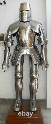 Medieval Knight Wearable Suit Of Armor Crusader Combat Full Body Armour AR32